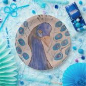 ピーコックブルー ペーパープレート (パーティー)