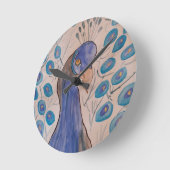 ピーコックブルー ラウンド壁時計 (傾斜)