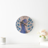 ピーコックブルー ラウンド壁時計 (ホーム)