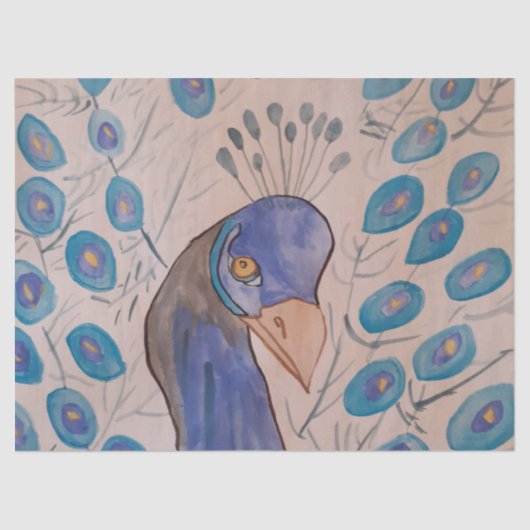 ピーコックブルー 薄葉紙 (正面)