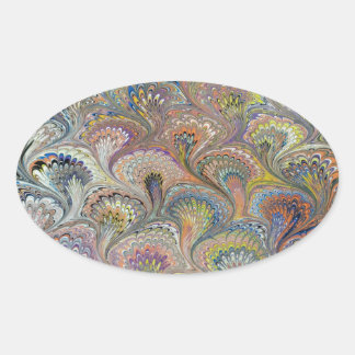 ピーコックブーケ 楕円形シール