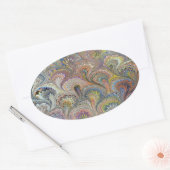 ピーコックブーケ 楕円形シール (封筒)