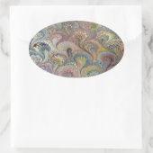 ピーコックブーケ 楕円形シール (バッグ)