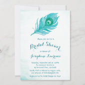 ピーコックプルームブライダルシャワー招待状 招待状 (正面)