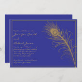 ピーコックプルーム結婚式招待状 招待状 (正面/裏面)