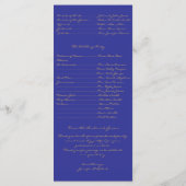 ピーコックプルーム金ゴールドとネイビーブループログラム プログラム (裏面)