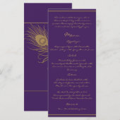 ピーコックプルーム金ゴールド&パープルプラムメニュー メニュー (正面/裏面)