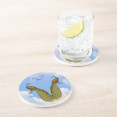 ピーコックペアアートカスタマイズ可能な動物コースター コースター (側面)