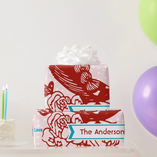 ピーコックホリデーパーソナライズされたラッピング紙 ラッピングペーパー (パーティーギフト)