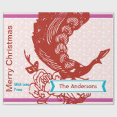 ピーコックホリデーパーソナライズされたラッピング紙 ラッピングペーパー (フラット)