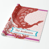 ピーコックホリデーパーソナライズされたラッピング紙 ラッピングペーパー (アンロールド)