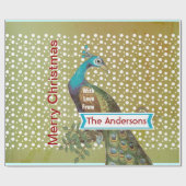 ピーコックホリデーパーソナライズされたラッピング紙 ラッピングペーパー (フラット)