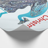 ピーコックホリデーパーソナライズされたラッピング紙 ラッピングペーパー (角)