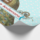 ピーコックホリデーパーソナライズされたラッピング紙 ラッピングペーパー (角)