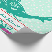 ピーコックホリデーパーソナライズされたラッピング紙 ラッピングペーパー (角)