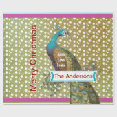 ピーコックホリデーパーソナライズされたラッピング紙 ラッピングペーパー (フラット)