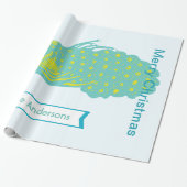 ピーコックホリデーパーソナライズされたラッピング紙 ラッピングペーパー (アンロールド)