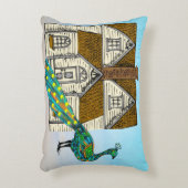 ピーコックポップ・アートの アクセントクッション (正面(垂直))