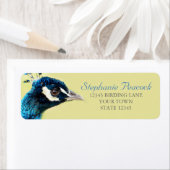 ピーコックポートレート写真差出人住所ラベル ラベル (インサイチュ)