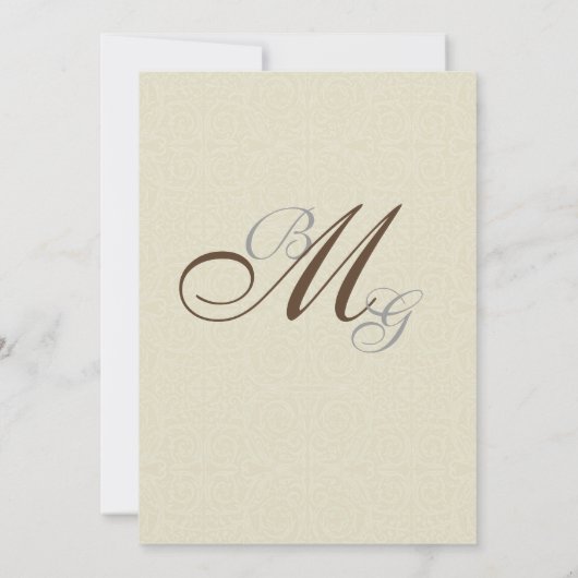 ピーコックマグノリアフローラスワールダマスウェディング 招待状 (裏面)