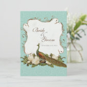 ピーコックマグノリアフローラスワールダマスウェディング 招待状 (スタンド正面)