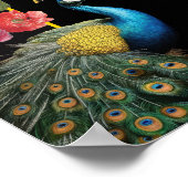 ピーコックムーディーズフローラインディアンウェルカム披露宴標識 ポスター (角)