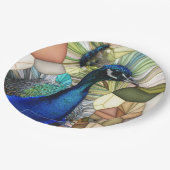 ピーコックモザイクカラフル紙プレート ペーパープレート (アングル)