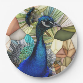 ピーコックモザイクカラフル紙プレート ペーパープレート