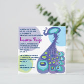 ピーコックモダンバーバルミツワー招待状 招待状 (スタンド正面)