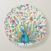 ピーコックラウンド装飾用クッション ラウンドクッション (裏面)