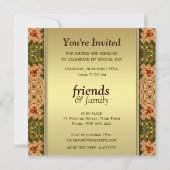 ピーコックラッフルレースディナーパーティー招待状 招待状 (裏面)