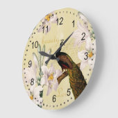 ピーコックリリー ラージ壁時計 (傾斜)