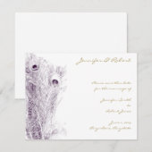 ピーコックリージェンシーインパープル日付カードを保存 セーブザデート (正面/裏面)