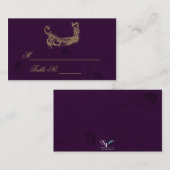 ピーコックリージェンシーインパープル結婚ズ座席表 プレイスカード (正面/裏面)