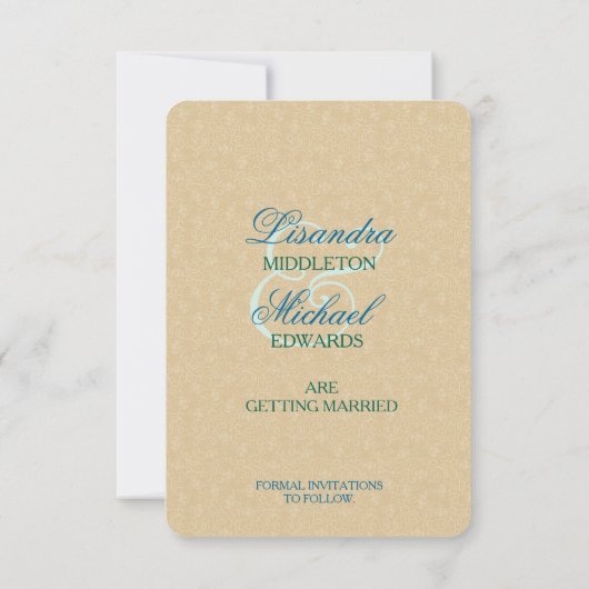 ピーコックレースエレガンスウェディングザデイト 招待状 (裏面)