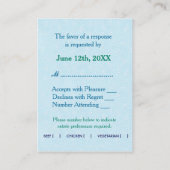 ピーコックレースエレガンスウェディングRSVP エンクロージャーカード (裏面)