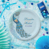 ピーコックレースエレガンスカスタム紙プレート ペーパープレート (パーティー)