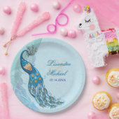 ピーコックレースエレガンスカスタム紙プレート ペーパープレート (パーティー)