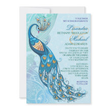 ピーコックレースエレガンス結婚式招待状