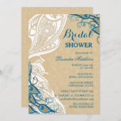ピーコックレースエレガンス2ブライダルシャワー 招待状 (正面/裏面)