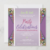 ピーコックレースフラクタル特別バースデーパーティー 招待状 (裏面)