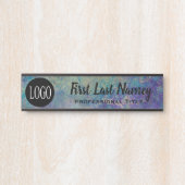 ピーコックロゴオフィスドアのエレガント署名名プレート サインプレート (正面)