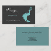 ピーコックロゴ美容師/美容師/ファッション 名刺 (正面/裏面)