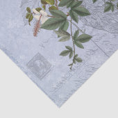 ピーコックロマンチックブルーヴィンテージグラフィックアートエフェメラ 薄葉紙 (詳細)