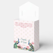 ピーコックロータスインディアン結婚式の引き出物 フェイバーボックス (オープン)