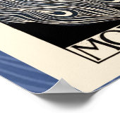 ピーコックヴィンテージイラストレーションブルーバード ポスター (角)