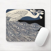 ピーコックヴィンテージイラストレーションブルーバード マウスパッド (マウス)