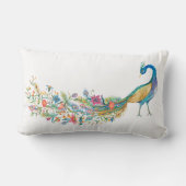 ピーコックヴィンテージイラストレーションルンバー装飾用クッション ランバークッション (裏面)