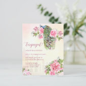 ピーコックヴィンテージバラ婚約予算招待状 (スタンド正面)