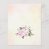 ピーコックヴィンテージバラ婚約予算招待状 (裏面)